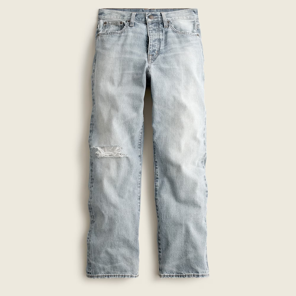 J.Crew Point Sur Canyon Mid-rise Boyfriend Jean Faded Blue Wash Selvedge Ed 27 - Picture 3 of 10